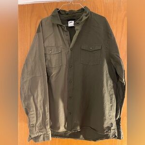 Nike Men's Forest Green Shirt Jacket